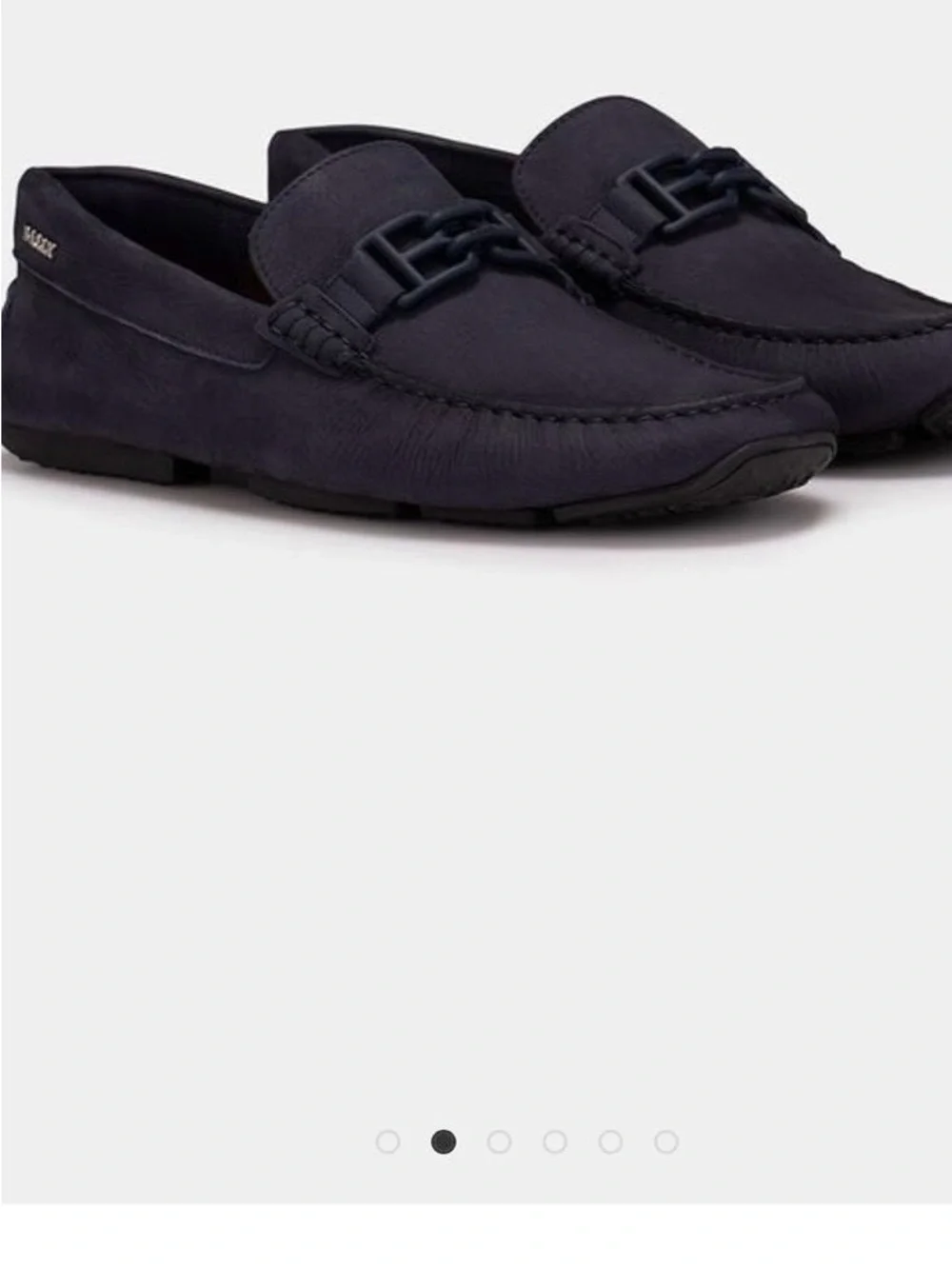 Bally Men's Navy Suede Bit-Detail Driving Loafers